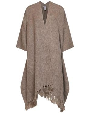 Brunello Cucinelli Tassel-Hem Kimono-Sleeve Jacket - Brown