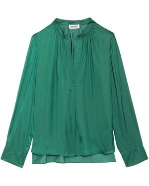 Zadig & Voltaire Tink Satin Blouse - Green