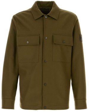 Stone Island Felted Shirt - Green