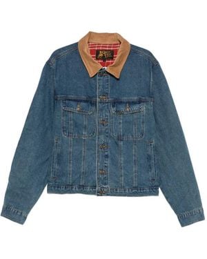 One Of These Days Veste En Jean À Col Côtelé - Blue
