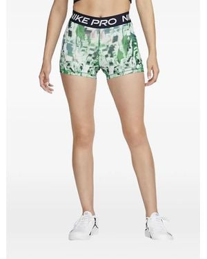 Nike Patterned Pro Shorts - Green