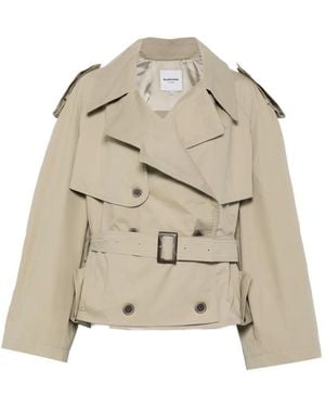 LA PISCINE Belted Epaulettes Jacket - Natural