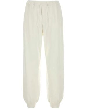 The Row Avo Cotton Track Pants - White