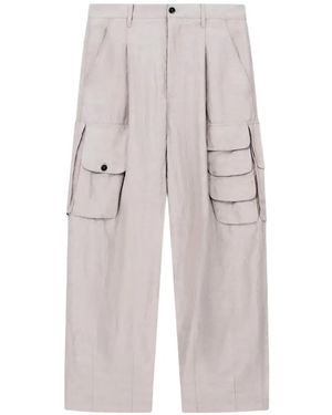 Giorgio Armani Multi-Pocket Cargo Trousers - White