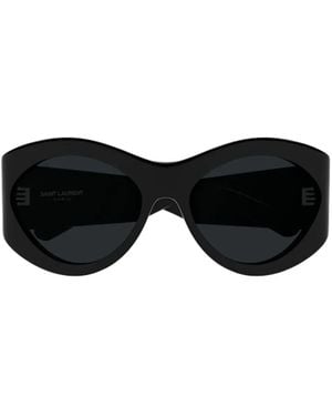 Saint Laurent Lunettes De Soleil À Monture Ronde - Noir