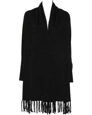 Alpha Studio Fringe-Trim Cardigan - Black