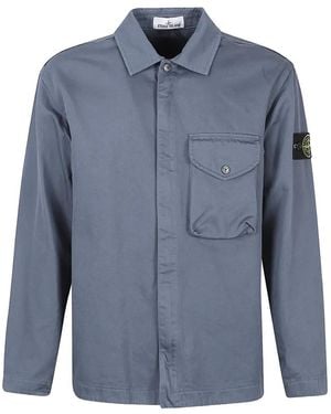 Stone Island 1200001 Dense Cotton Twill-Tc - Blue