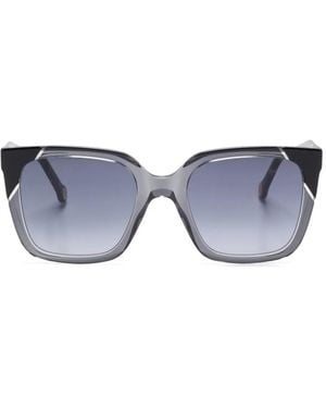 Carolina Herrera スクエアフレーム サングラス - ブルー
