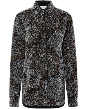 Rabanne Camicia Con Ricamo - Nero