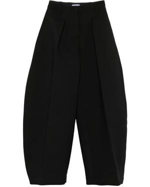 Jacquemus Pantaloni A Gamba Ampia - Nero