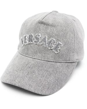 Versace Gorra con logo bordado - Gris