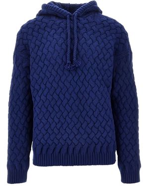 Amaranto Woven Hooded Jumper - Blue