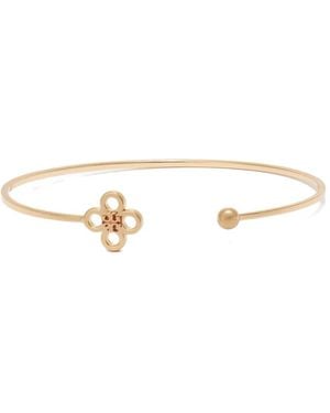Tory Burch Forget Me Not Open Cuff Bracelet - White