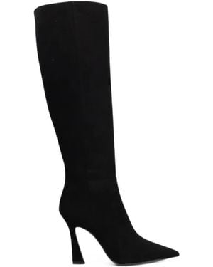 Stuart Weitzman Pointed-Toe Knee-High Boots - Black
