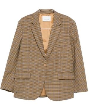 Frankie Shop Lyra Blazer Met Pied-De-Poule Print - Bruin