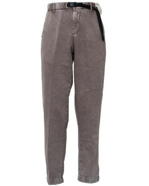 White Sand Fatigue Belted Trousers - Grey