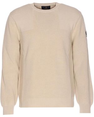 Belstaff Logo-Patch Sweater - Natural
