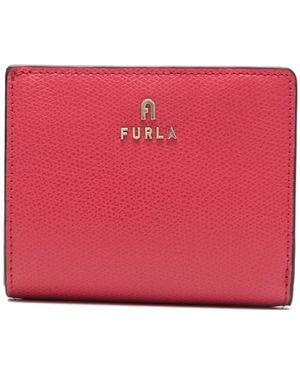 Furla Camelia Compact Logo Leather Wallet - Red