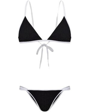 Balmain Monogram Lycra Swimsuit - Black