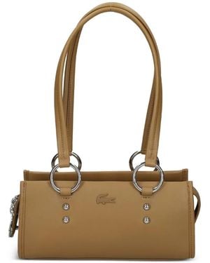 Lacoste Borsa A Spalla Celys Con Borchie E Logo Impresso - Metallizzato