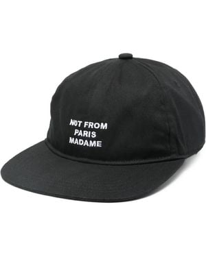 Drole de Monsieur La Casquette Slogan Baseball Cap - Black