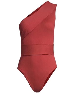 Haight Costume Da Bagno Monospalla Maria A Coste - Rosso
