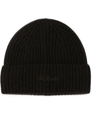 MC2 Saint Barth Wengen Beanie Aus Rippstrick - Schwarz