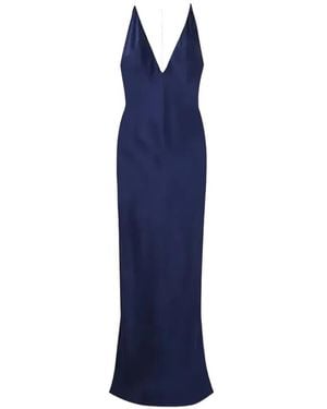 Michael Lo Sordo Anna Crystal-Embellished Maxi Dress - Blue
