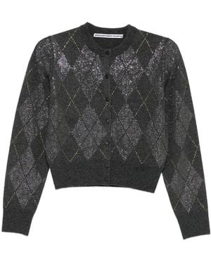 Alexander Wang Cardigan Mit Kristallen - Grau