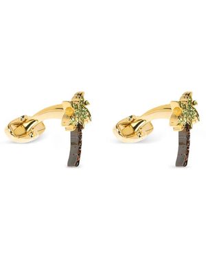 Paul Smith Palm-Tree Crystal-Embellished Cufflinks - Metallic