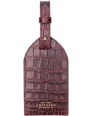 Smythson Bagagelabel - Rood