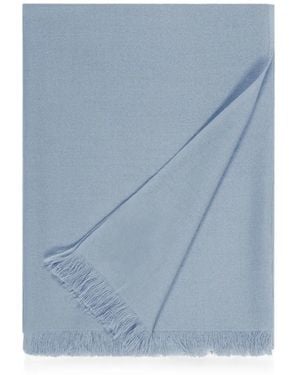 Bompard Voile Stole Fringed Scarf - Blue