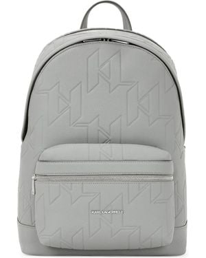Karl Lagerfeld Mochila K Urban con monograma - Gris