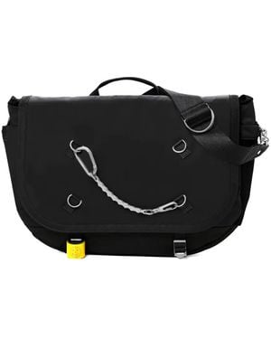 Porter-Yoshida and Co Chain-Detail Messenger Bag - Black