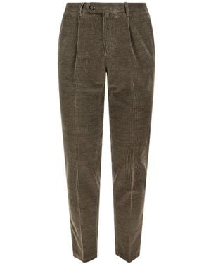 Briglia 1949 Pleated Corduroy Trousers - Grey