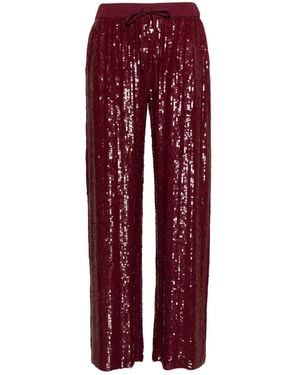 P.A.R.O.S.H. Glare Sequinned Pants - Red