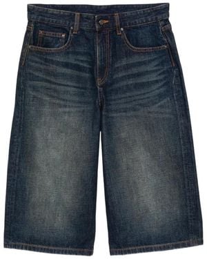 JNBY Vintage Wash Distressed Shorts - Blue