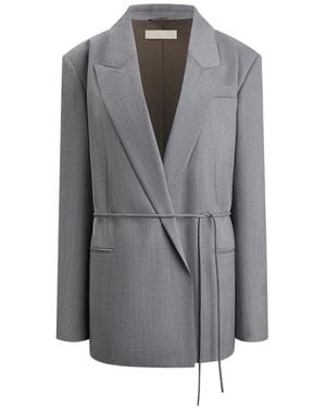 12 STOREEZ Erte Wool Blazer - Grey