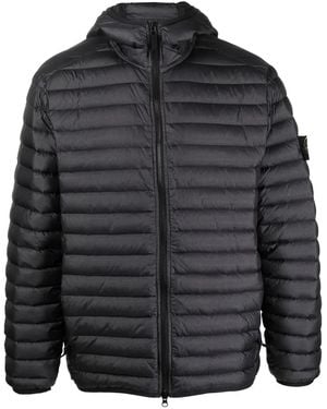 Stone Island Quilted Panelled Down Jacket - Black
