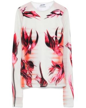 Jean Paul Gaultier Double-Layered Printed Top
