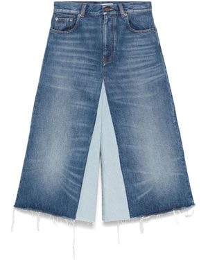 Chloé Patchwork Denim Shorts - Blue