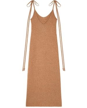 Alanui Finest Tie-Detail Maxi Dress - Brown