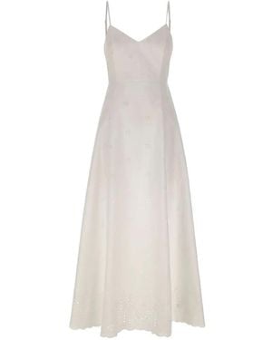 MC2 Saint Barth Guadalupe Sangallo Lace-Embroidered Maxi Dress - White