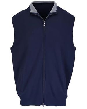 Peter Millar Coolspun Lite Zip-Up Gilet - Blue