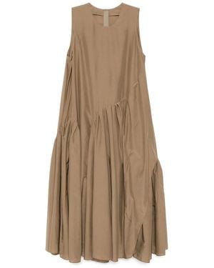 JNBY Pleated Asymmetric-Hem Dress - Natural