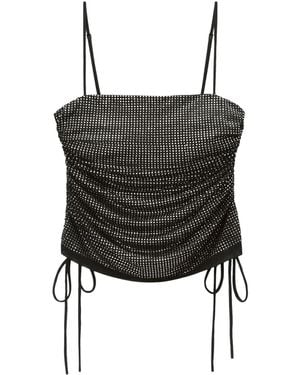 Alexander Wang Crystal-Embellished Top - Black