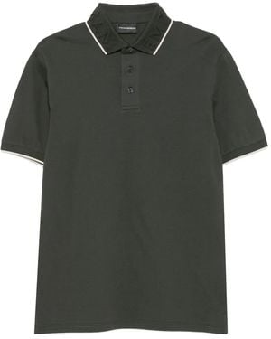 Emporio Armani エンボスカラーポロシャツ - グリーン