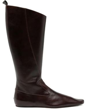 Tory Burch Twisted Riding Boots - Brown