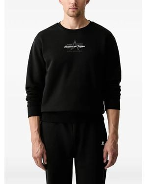 Alpha Industries Felpa Con Stampa Logo - Nero
