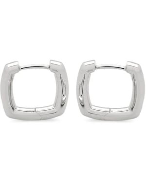 Tom Wood Square-Shape Hoop Earrings - White